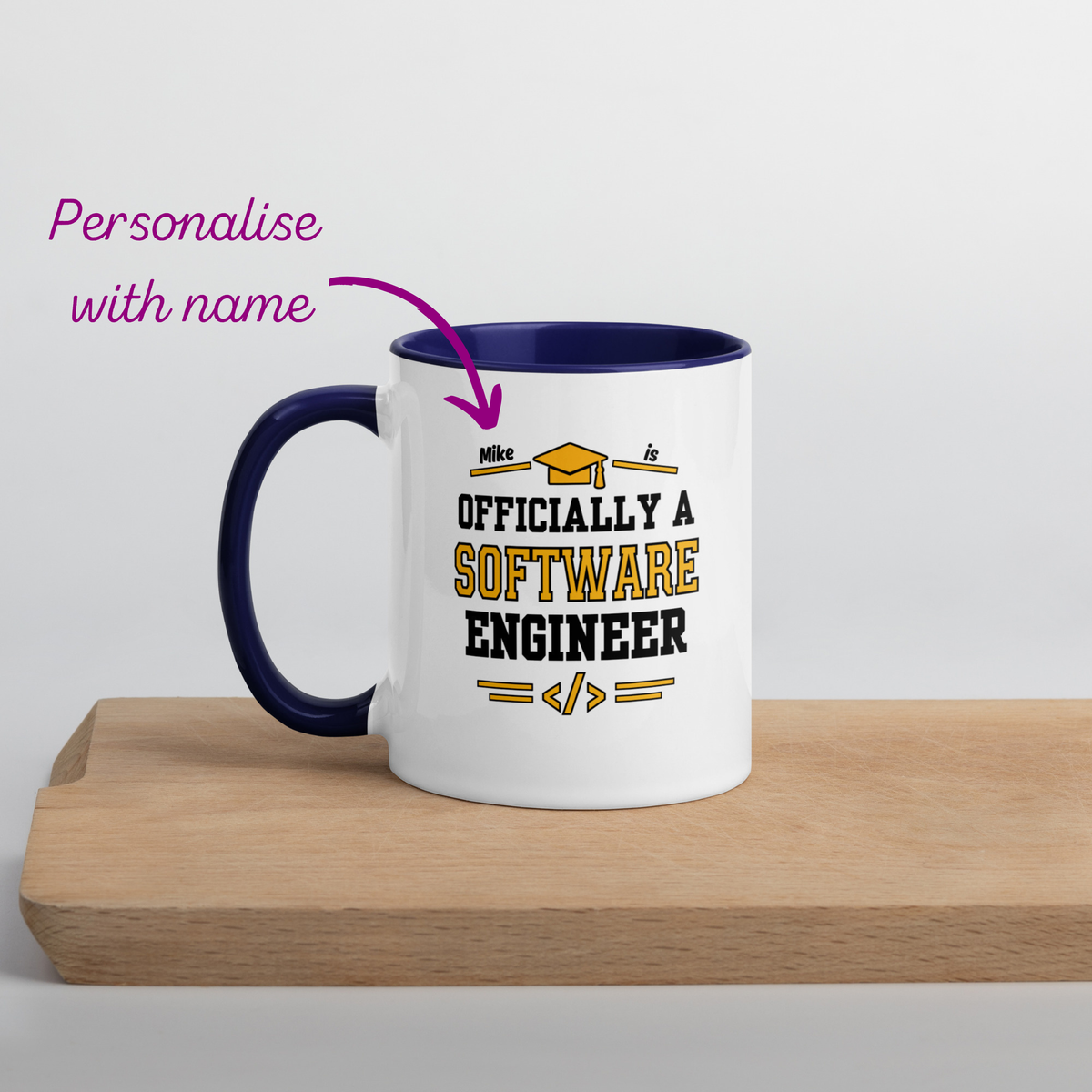 Personalised Software Engineer Graduation Mug | Software Engineering Graduate Gift