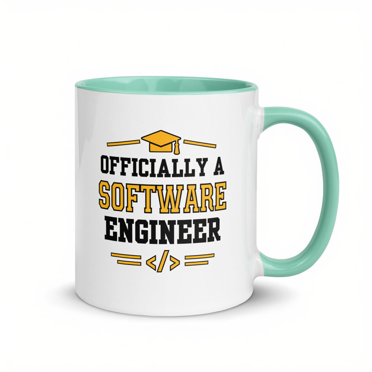 Personalised Software Engineer Graduation Mug | Software Engineering Graduate Gift Mint