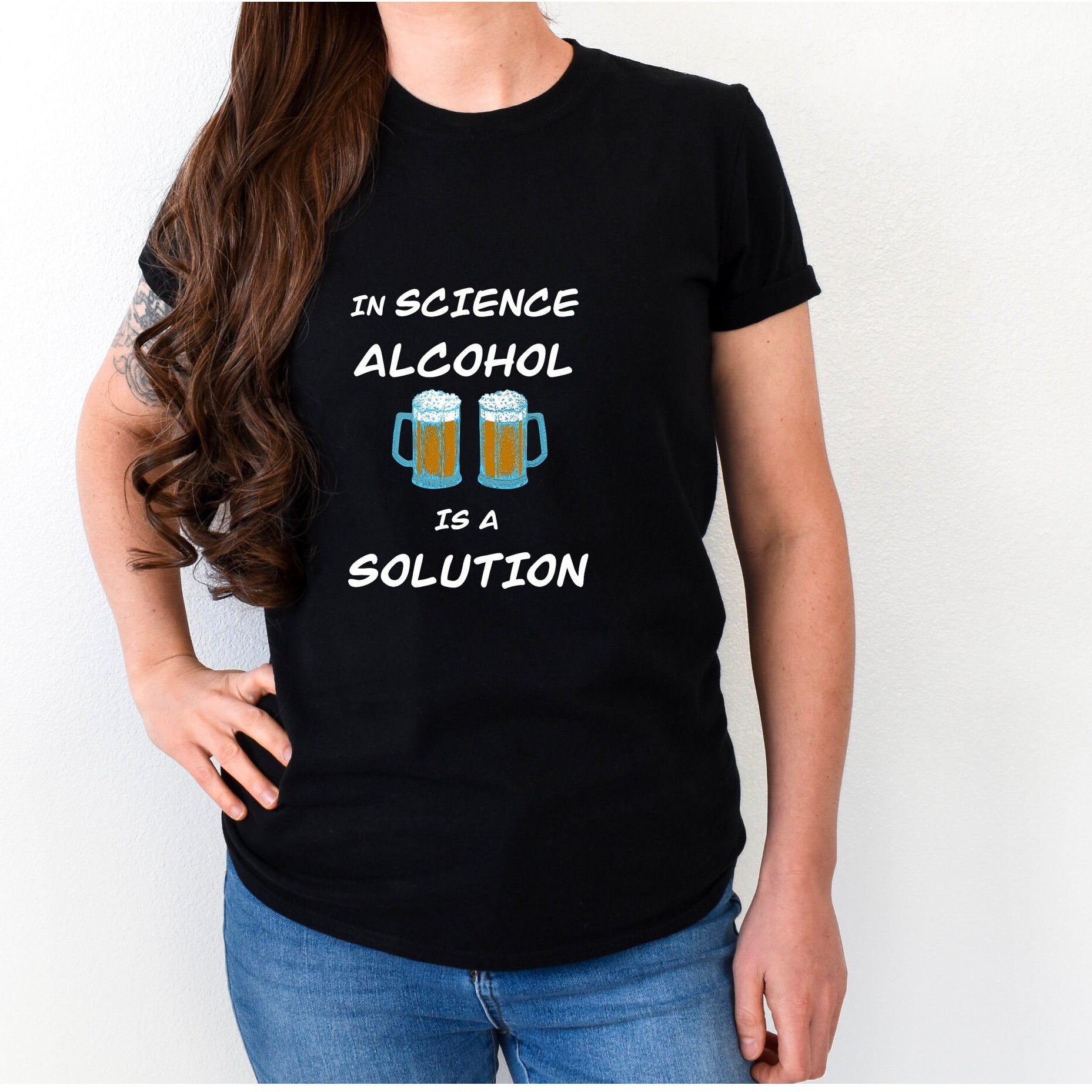 Alcohol IS a solution - Funny Science T-shirt