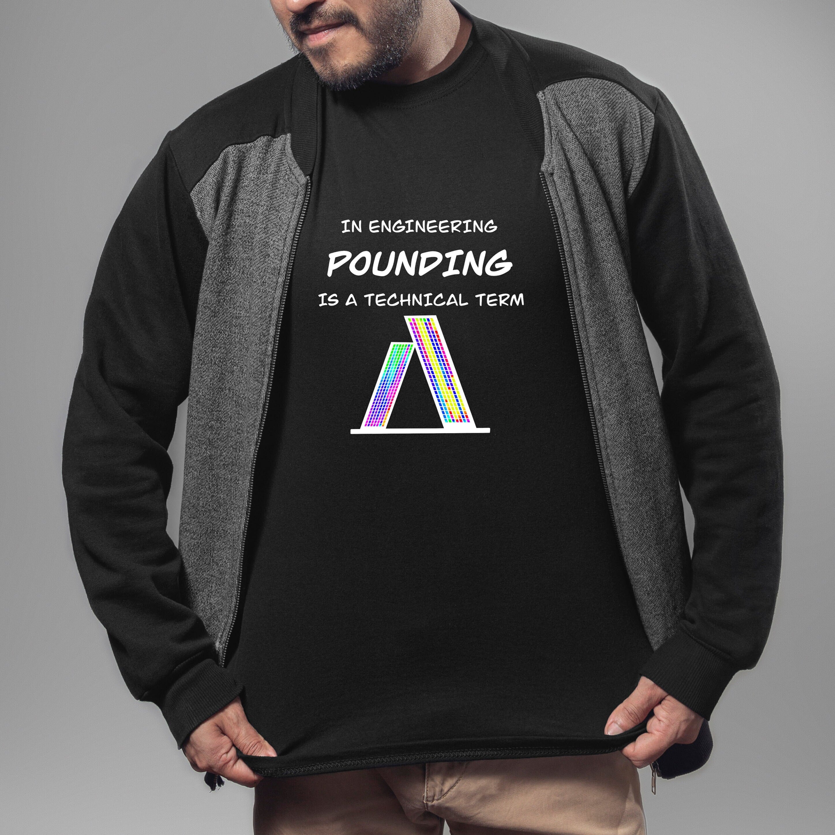 Design out Pounding! Naughty Engineering T-shirt