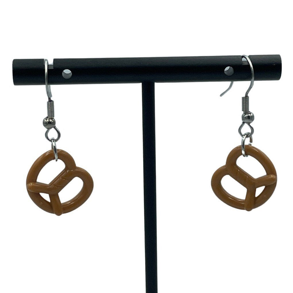 Pretzel Earrings made with upcycled LEGO®