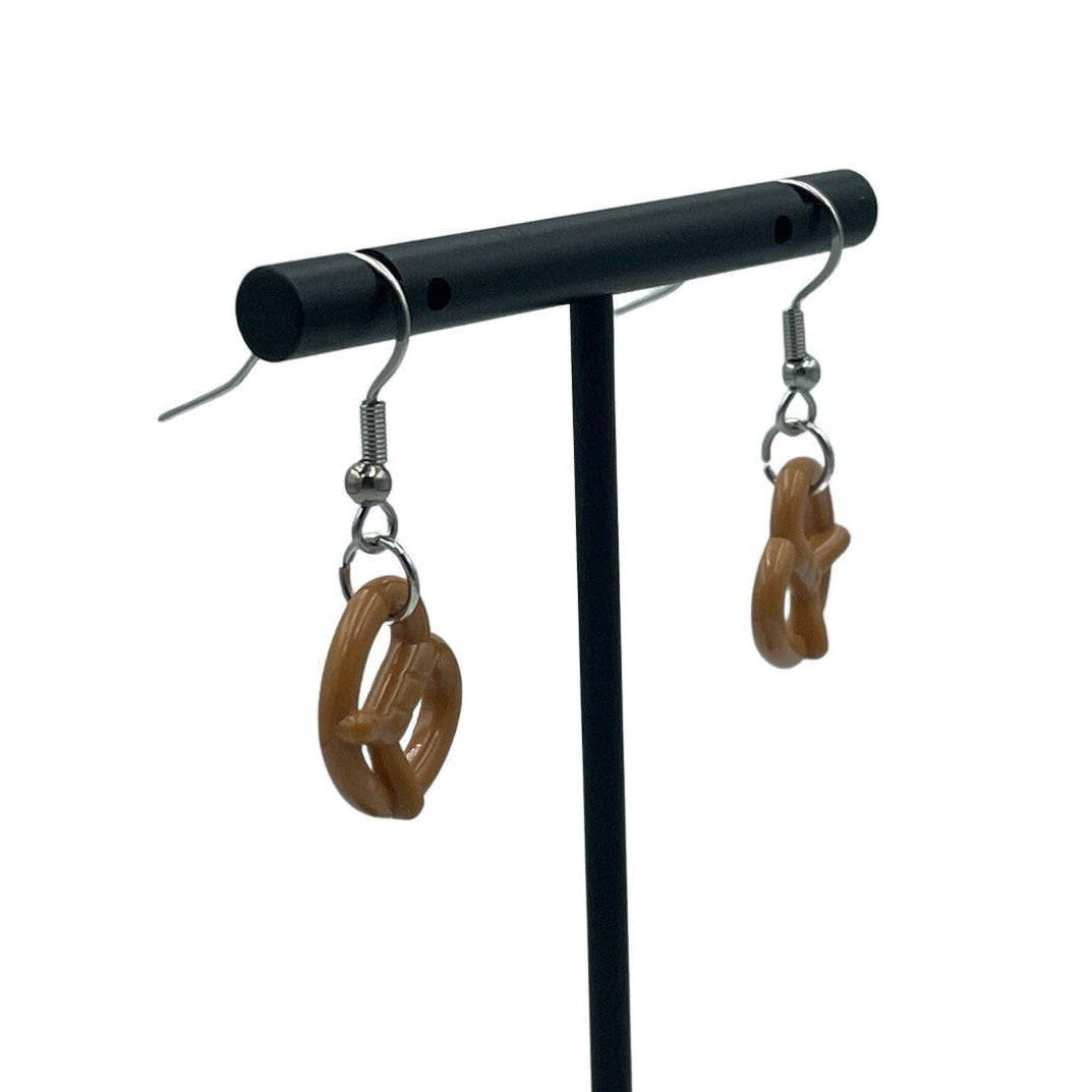 Pretzel Earrings made with upcycled LEGO®