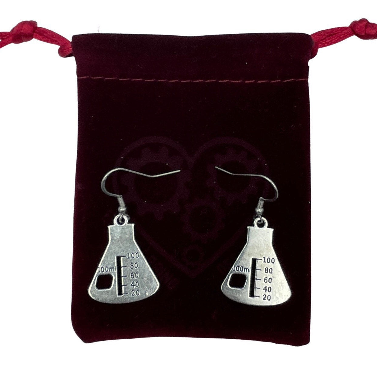 Science Lab Beaker Erlenmeyer Flask Earrings