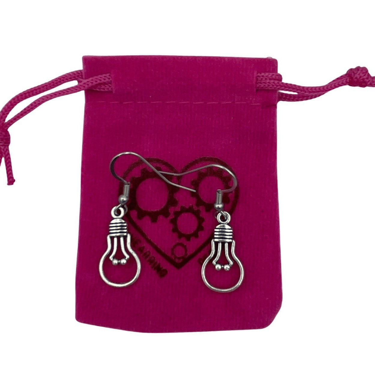 Silver Lightbulb Minimalist Earrings. Perfect gift for any person brimming with ideas!