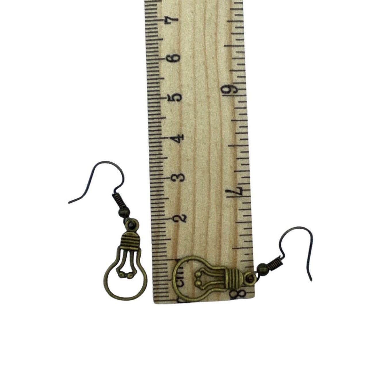 Lightbulb Minimalist Bronze coloured Earrings