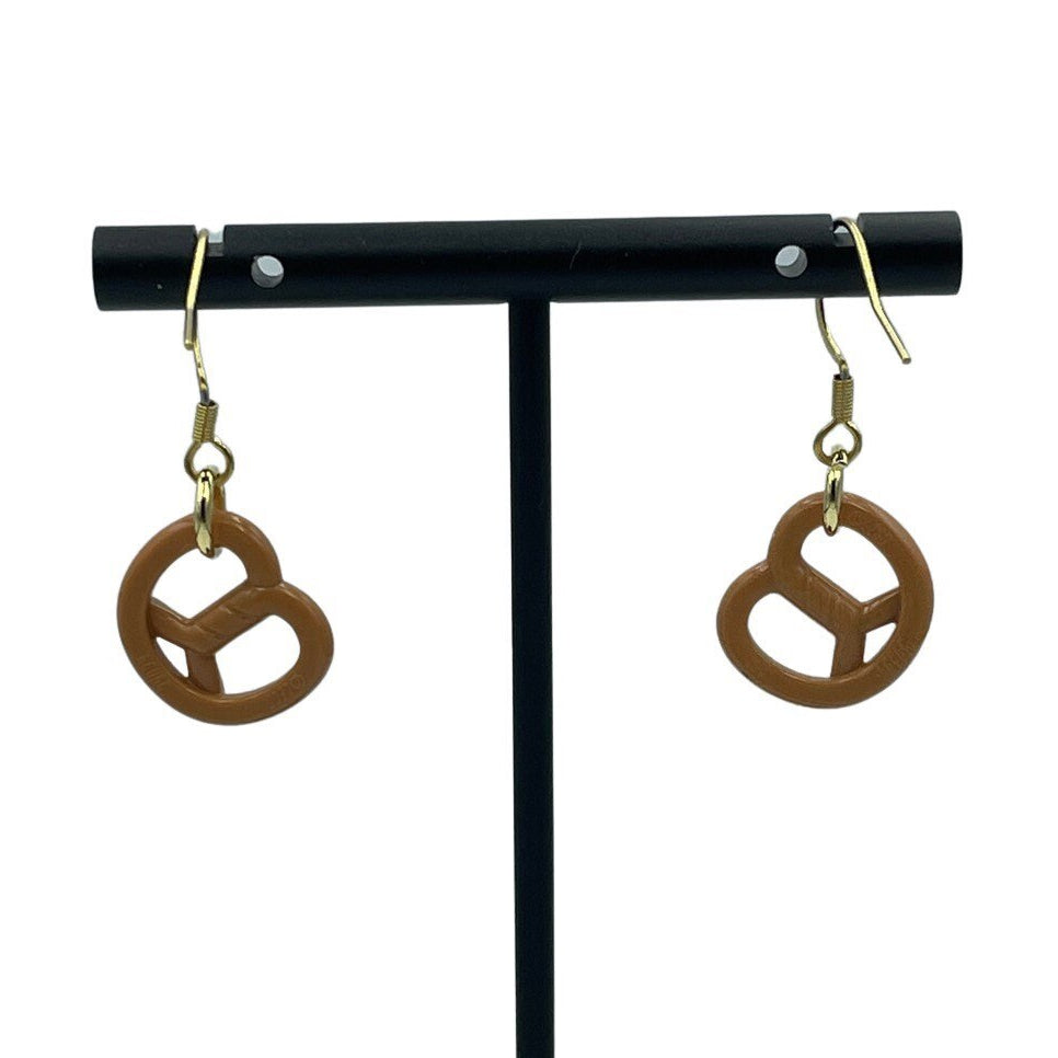 Pretzel Earrings made with upcycled LEGO®