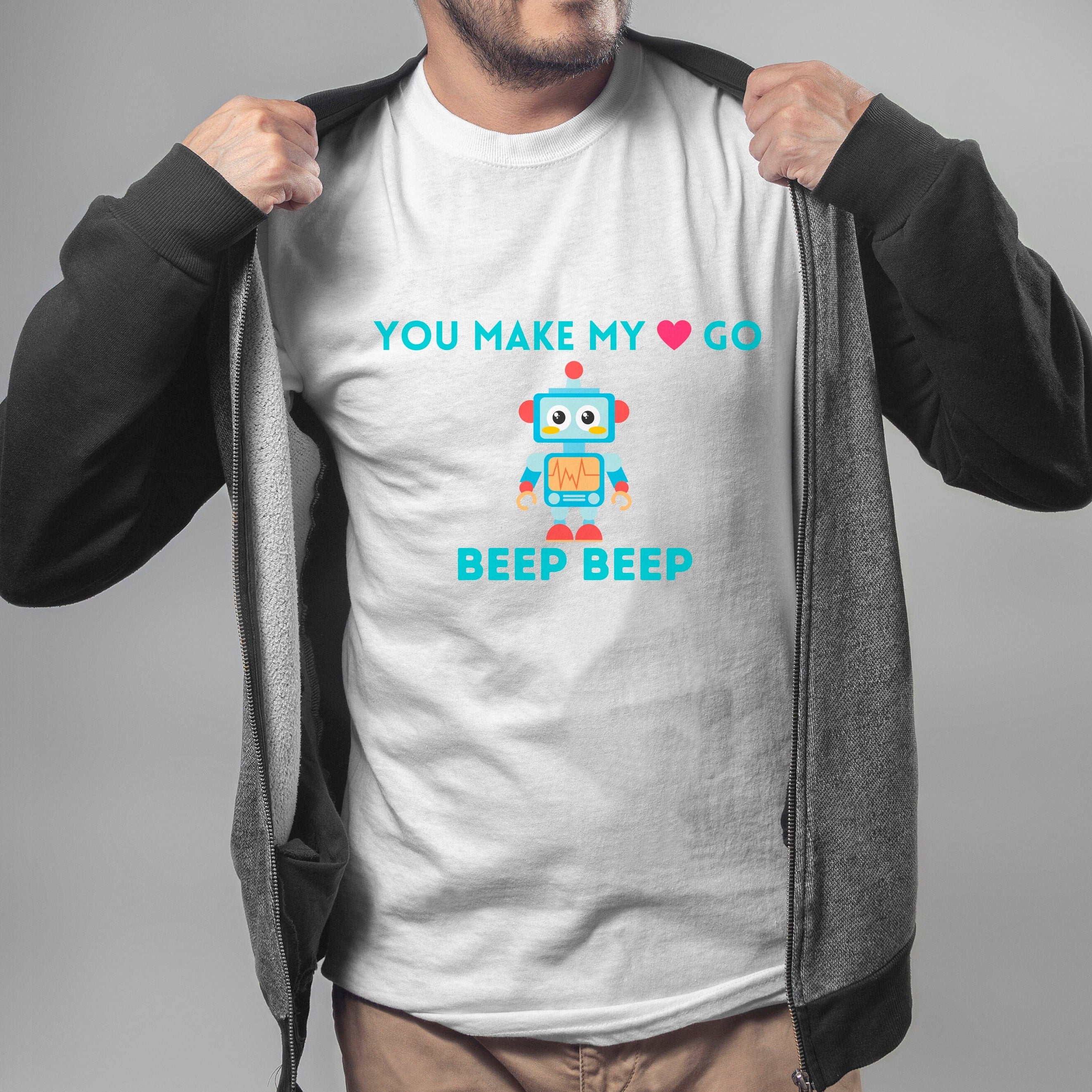 You make my heart go beep beep Robot T-Shirt