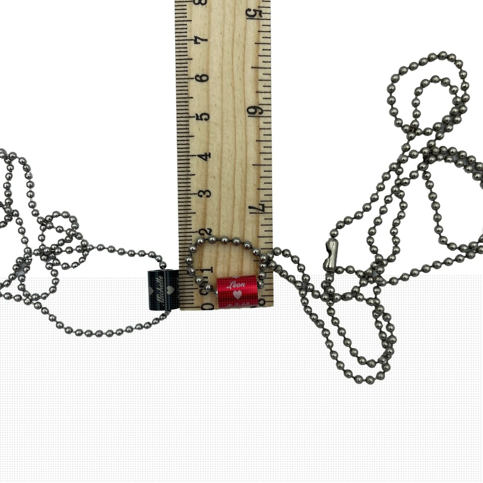 Personalised Couples Standoff Washer Necklace. Custom message on Hardware pendant