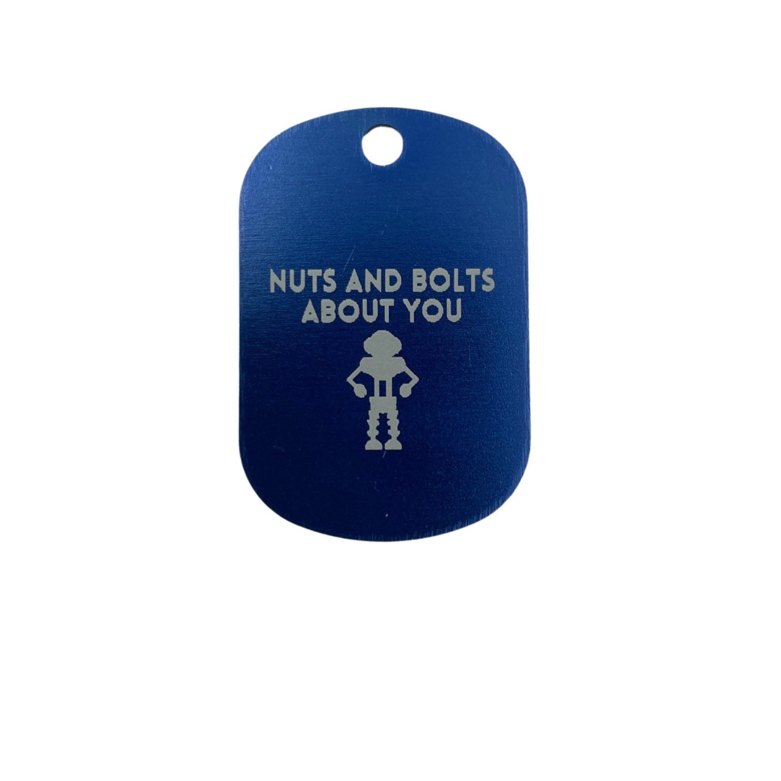 Personalised Blue Tag Pendant Necklace. Thoughtful military style jewellery for him