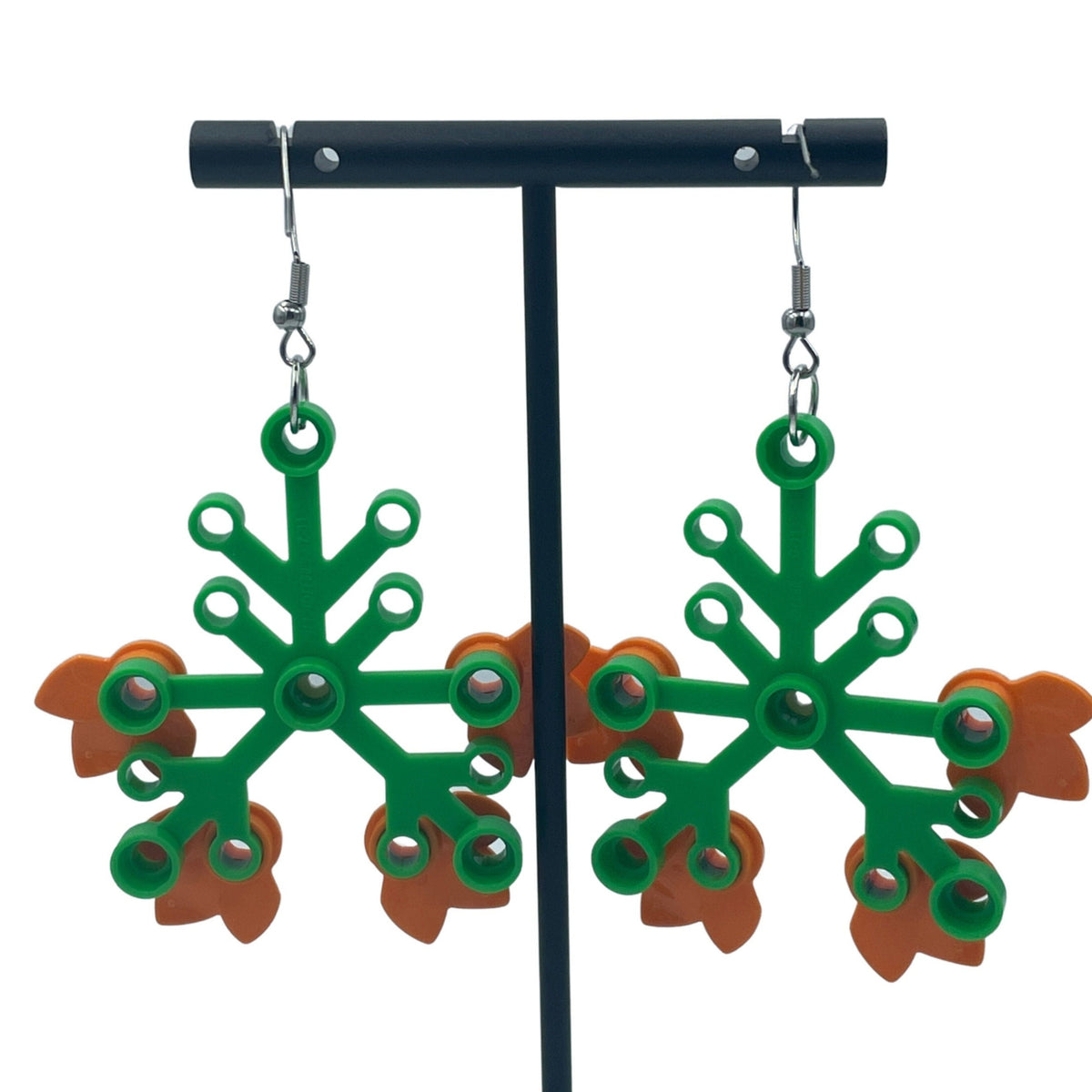 Floral Plant Earrings made with upcycled LEGO®