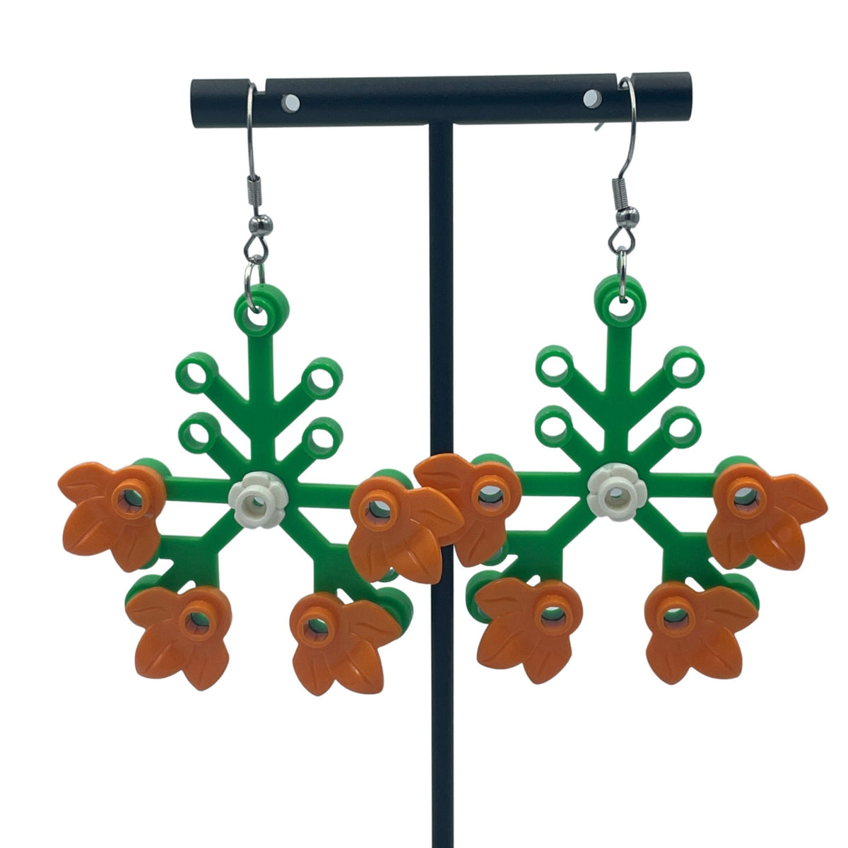 Floral Plant Earrings made with upcycled LEGO®