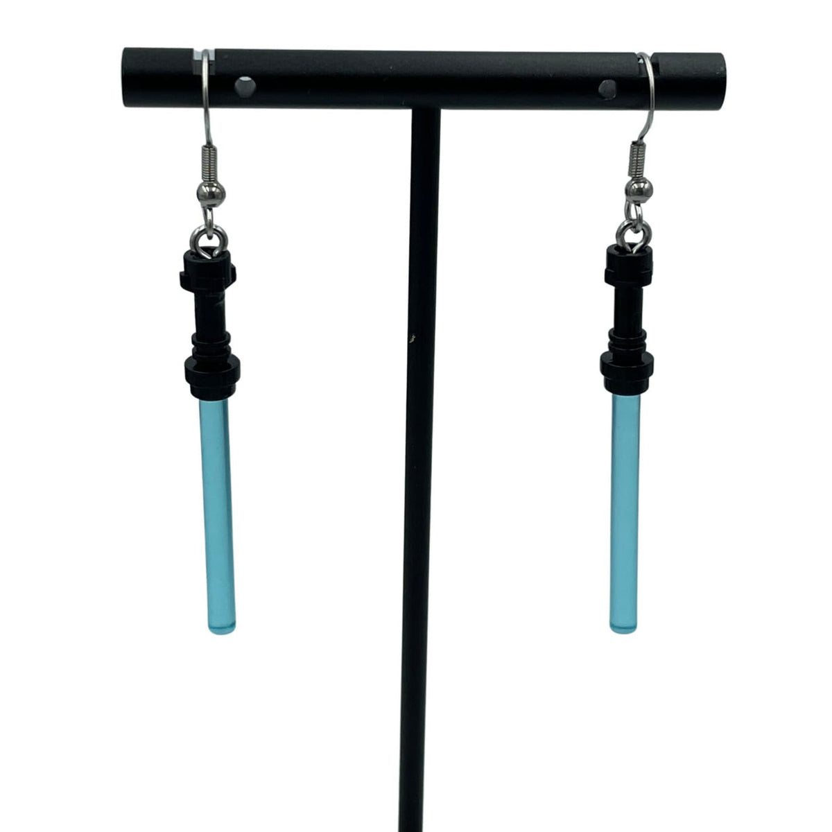 Translucent Lightsabre Earrings made with upcycled LEGO® in a variety of colours