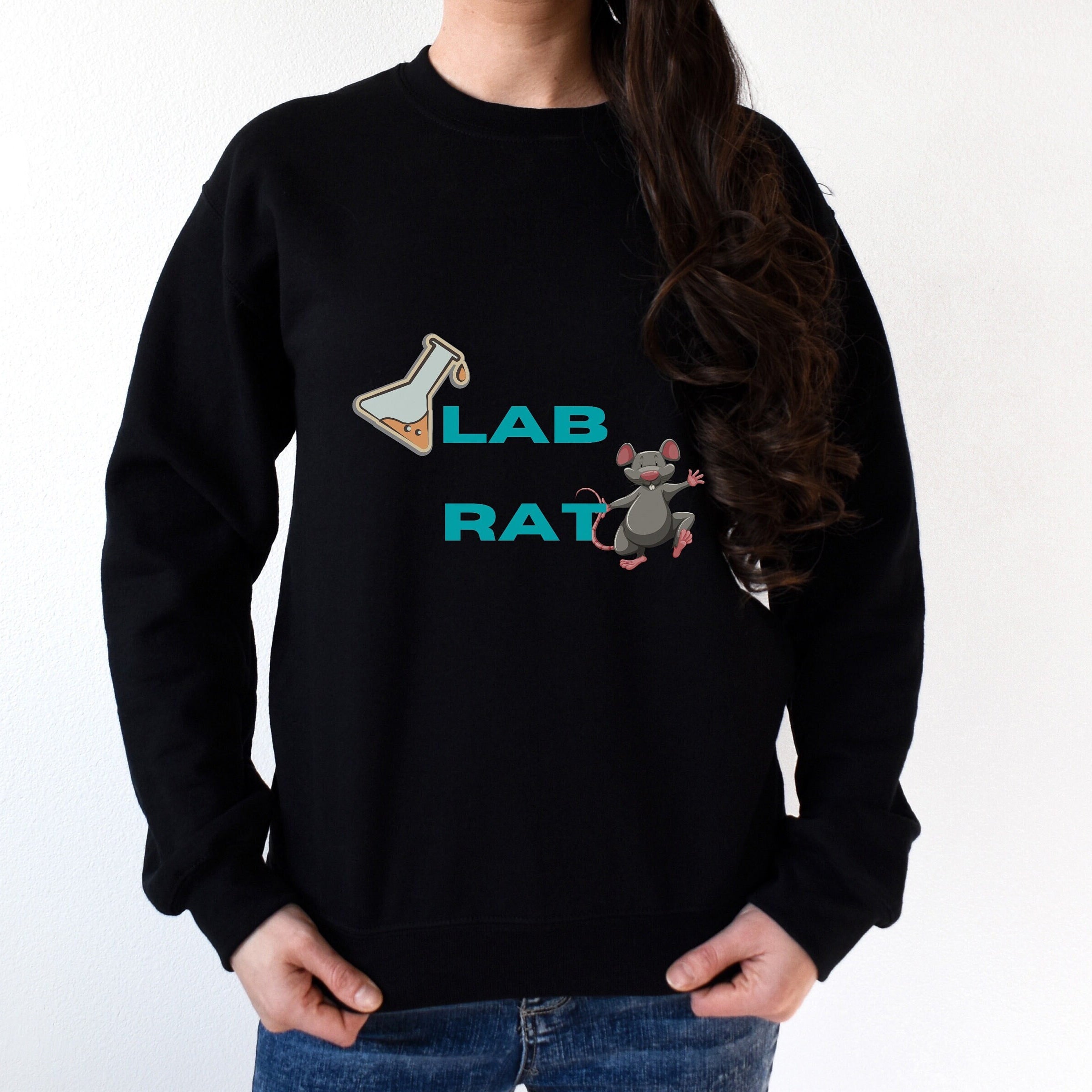 Lab Rat Sweatshirt. Science Lab Geek Top