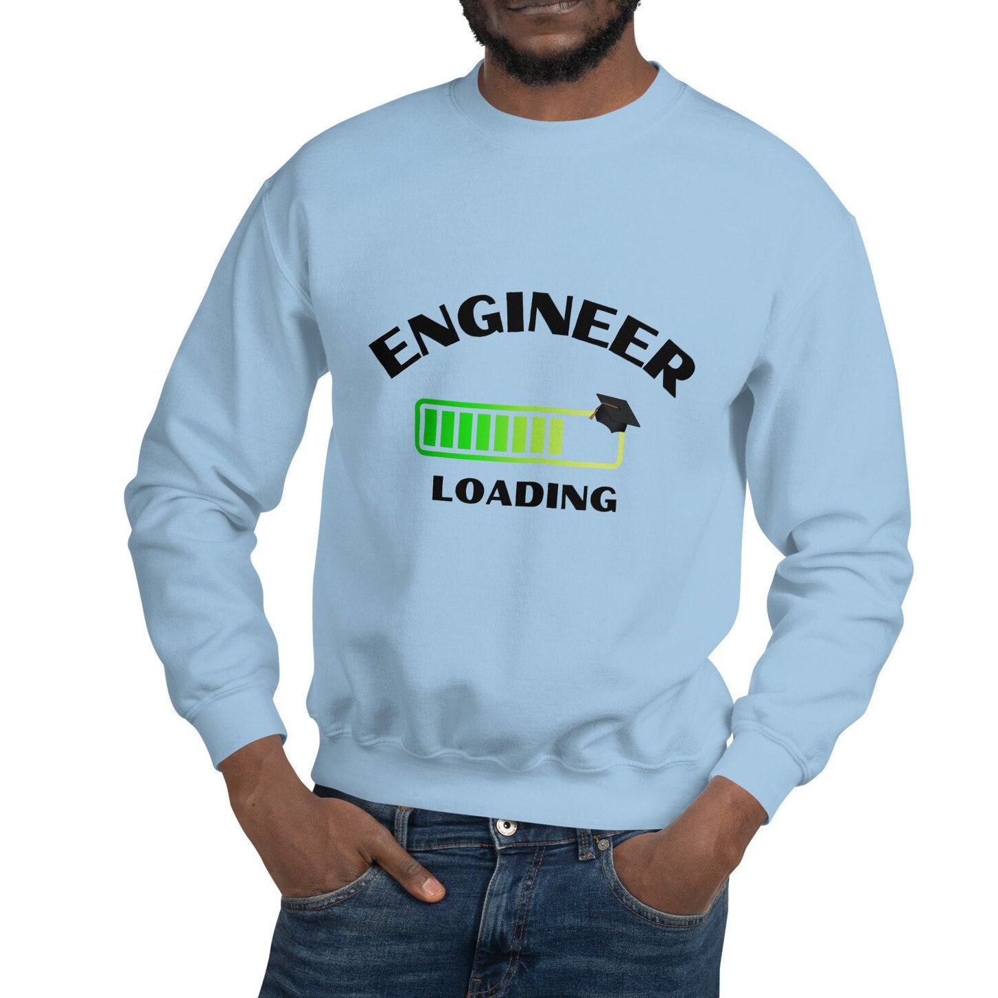 Engineer Loading Sweatshirt. Funny Engineering Graduation Top