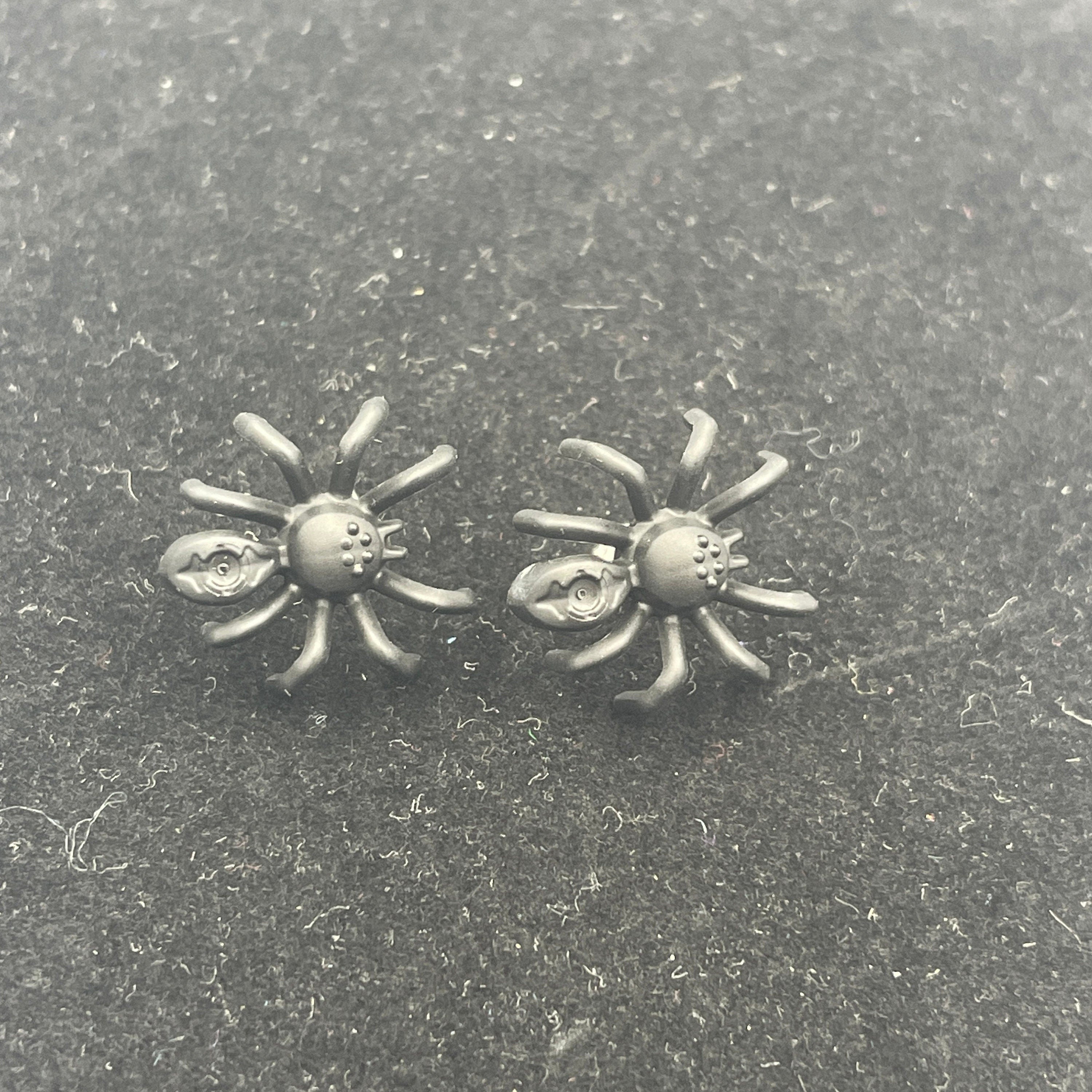 Spooky Spider Stud Earrings made with upcycled LEGO®