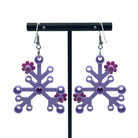Purple Floral Plant Earrings made with upcycled LEGO®