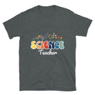 Retro Wildflowers Science Teacher T-shirt Dark Heather