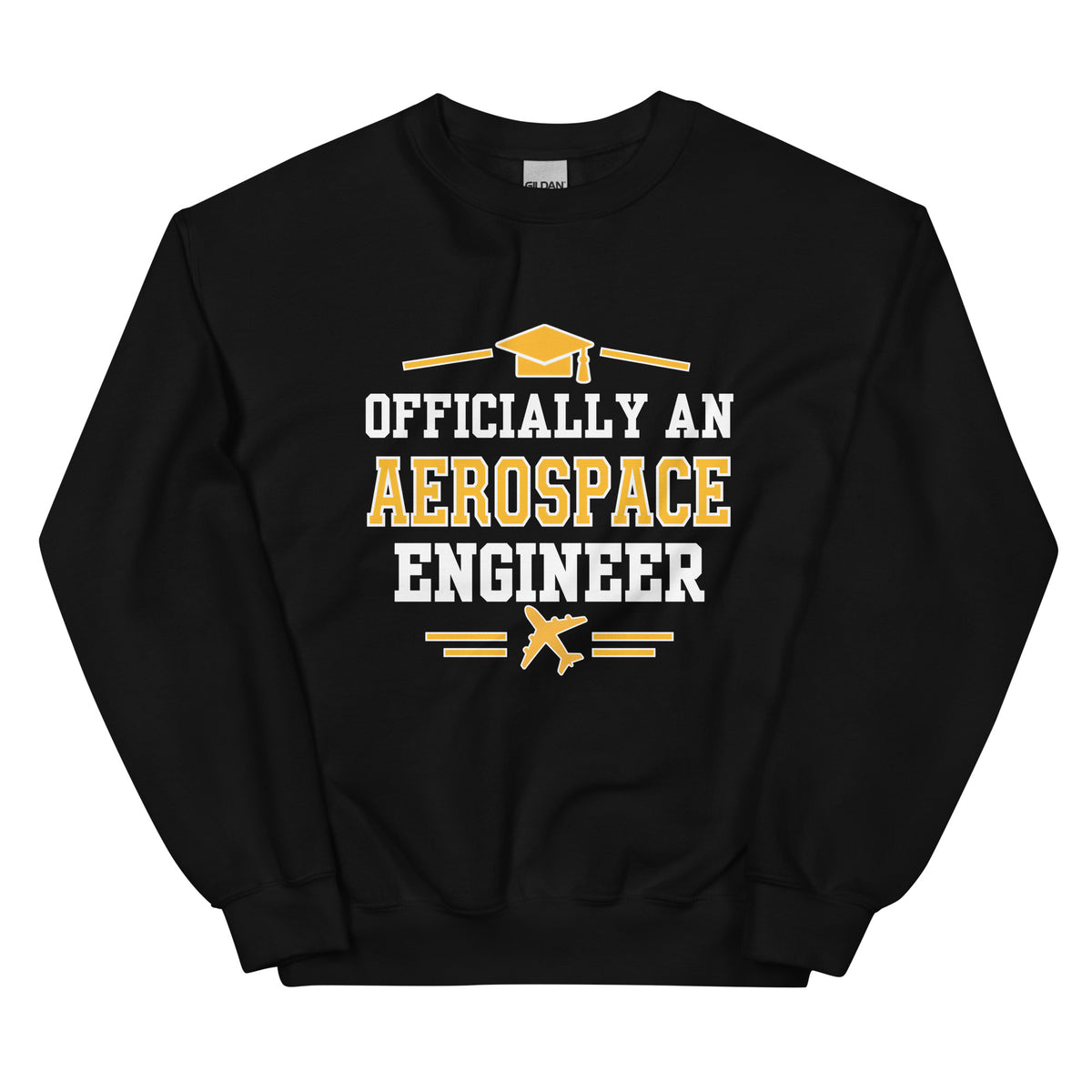Aerospace Engineer Graduation Sweatshirt | Officially an Aerospace Engineer Gift Black