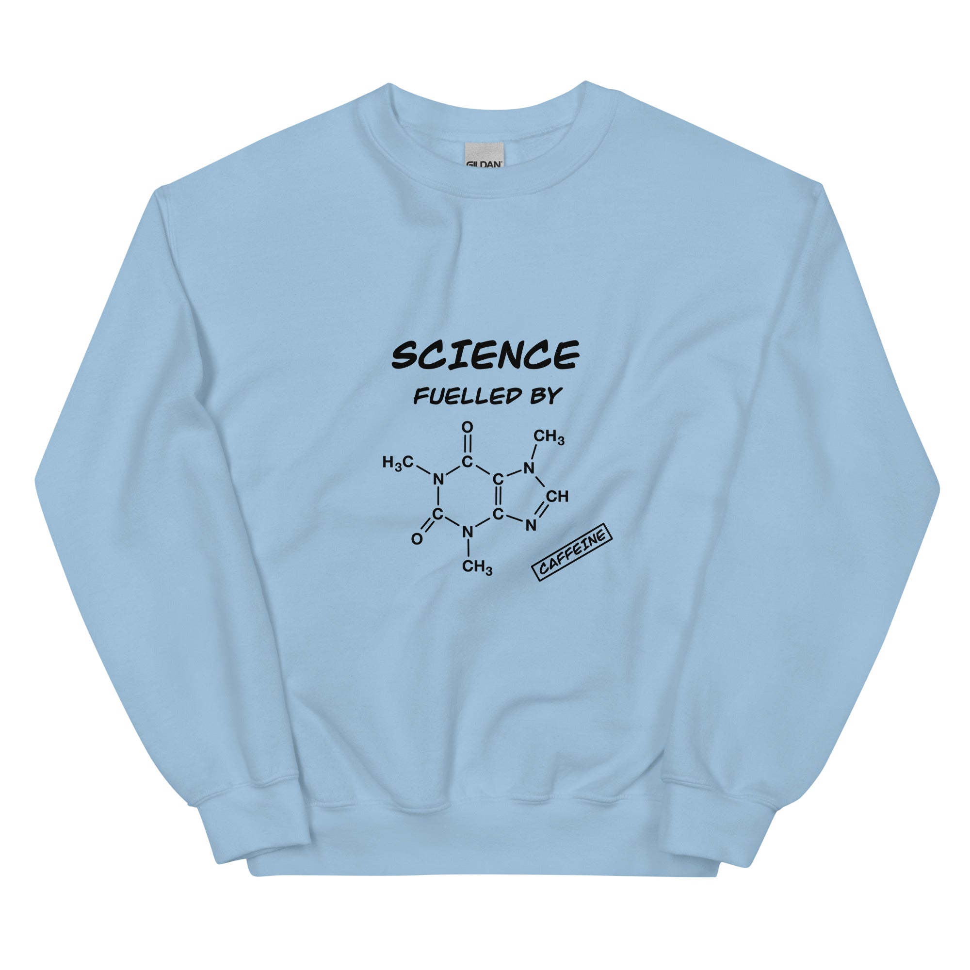 Science fuelled by Caffeine Sweatshirt Light Blue