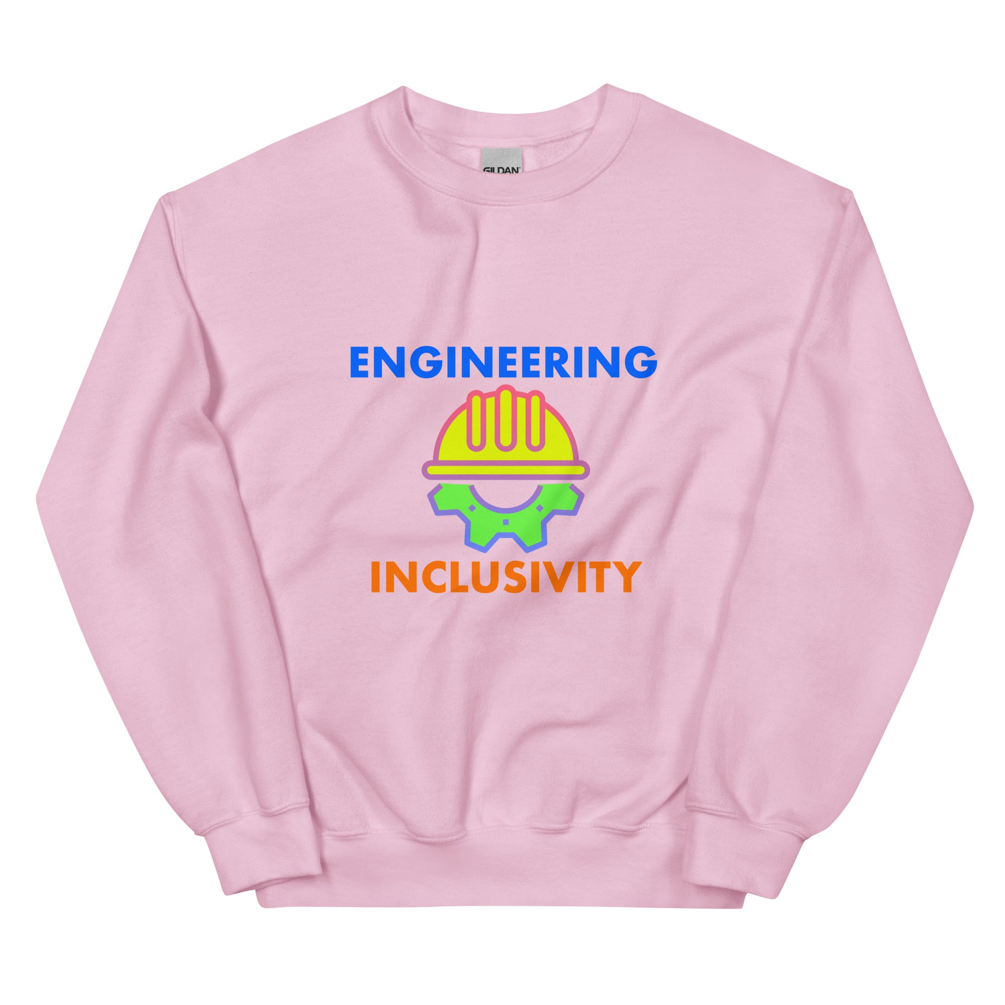Inclusivity Engineer Sweatshirt. Celebrating Inclusive Engineering Engineering Light Pink
