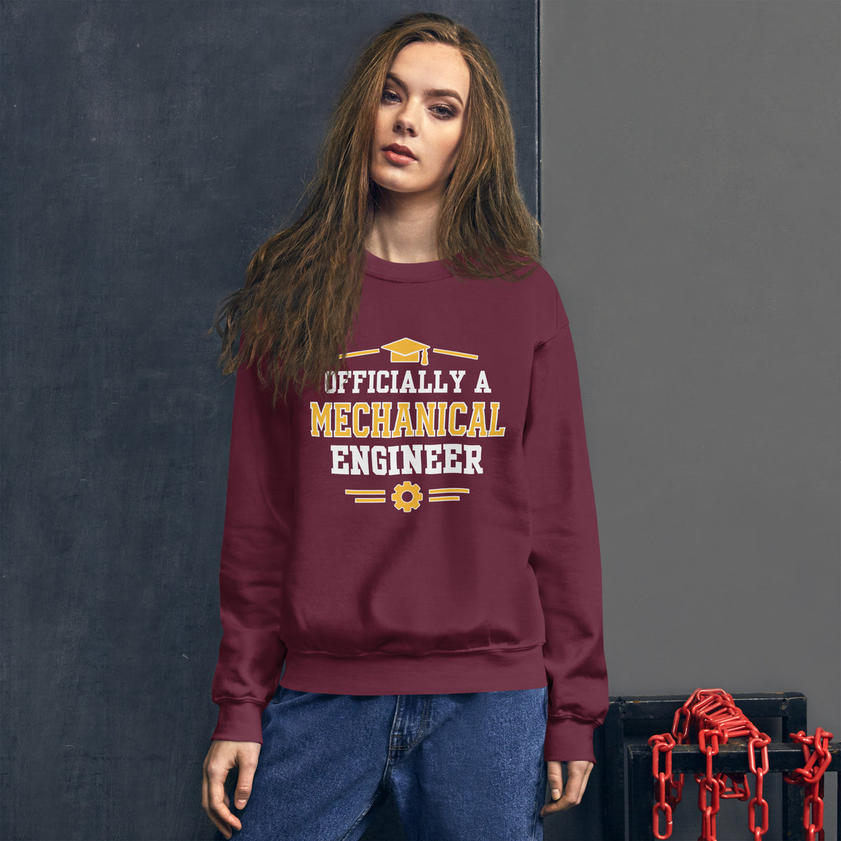 Mechanical Engineer Graduation Sweatshirt | Officially a Mechanical Engineer Gift