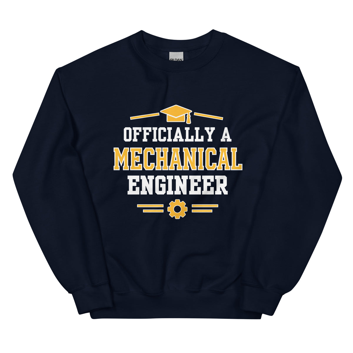 Mechanical Engineer Graduation Sweatshirt | Officially a Mechanical Engineer Gift Navy