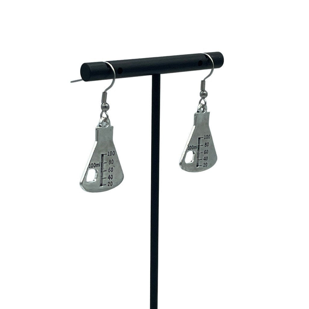 Science Lab Beaker Erlenmeyer Flask Earrings