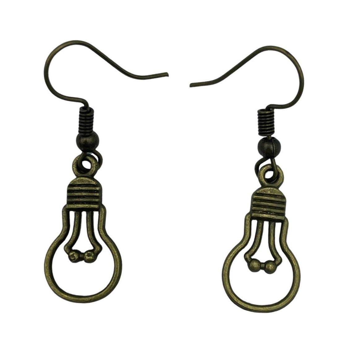 Lightbulb Minimalist Bronze coloured Earrings