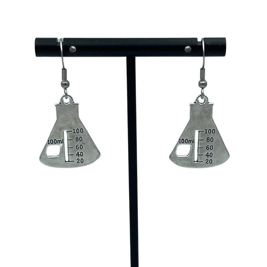Science Lab Beaker Erlenmeyer Flask Earrings