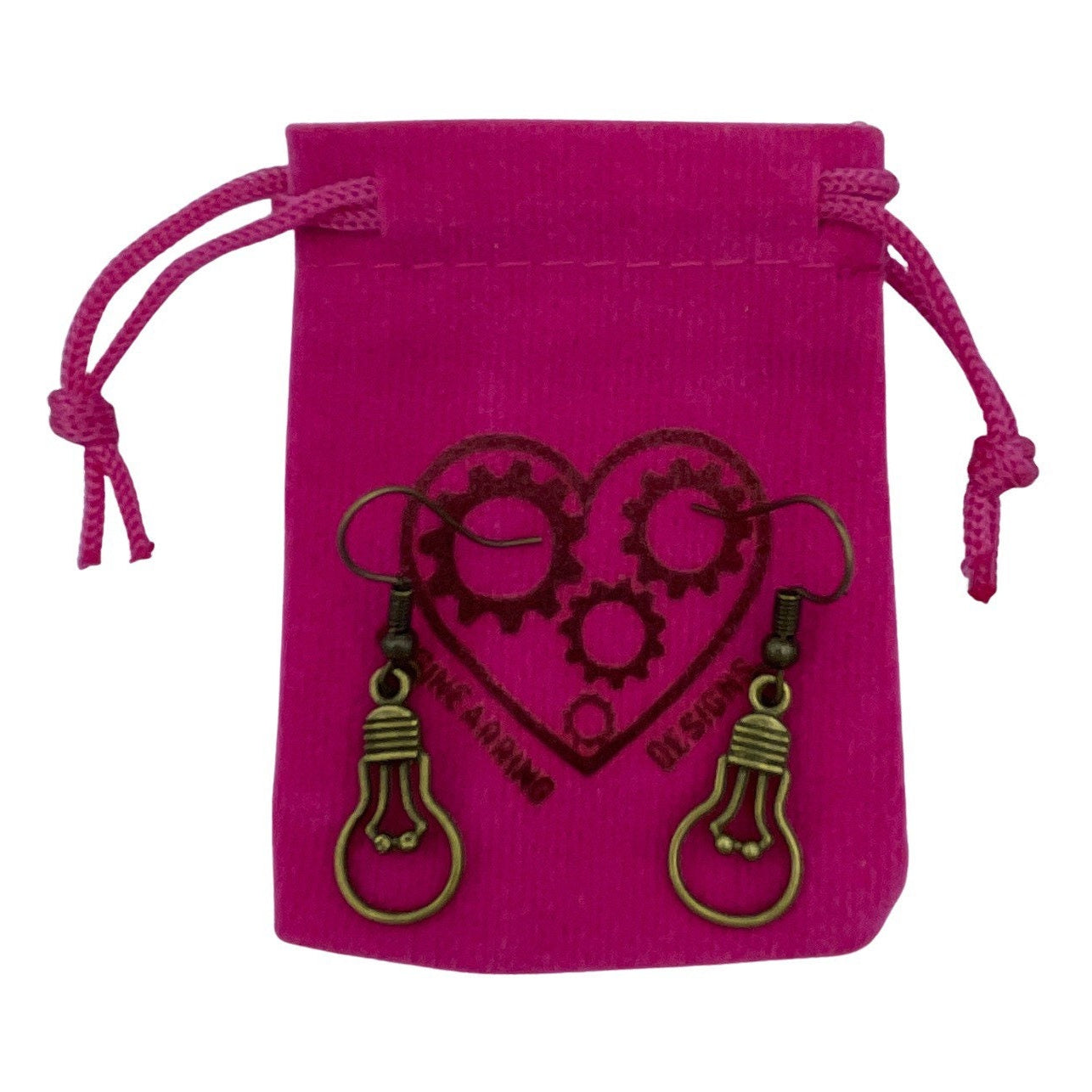 Lightbulb Minimalist Bronze coloured Earrings