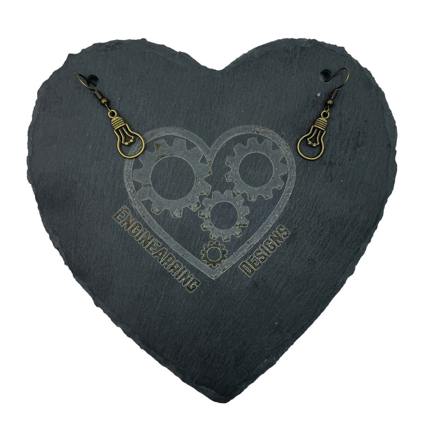 Lightbulb Minimalist Bronze coloured Earrings