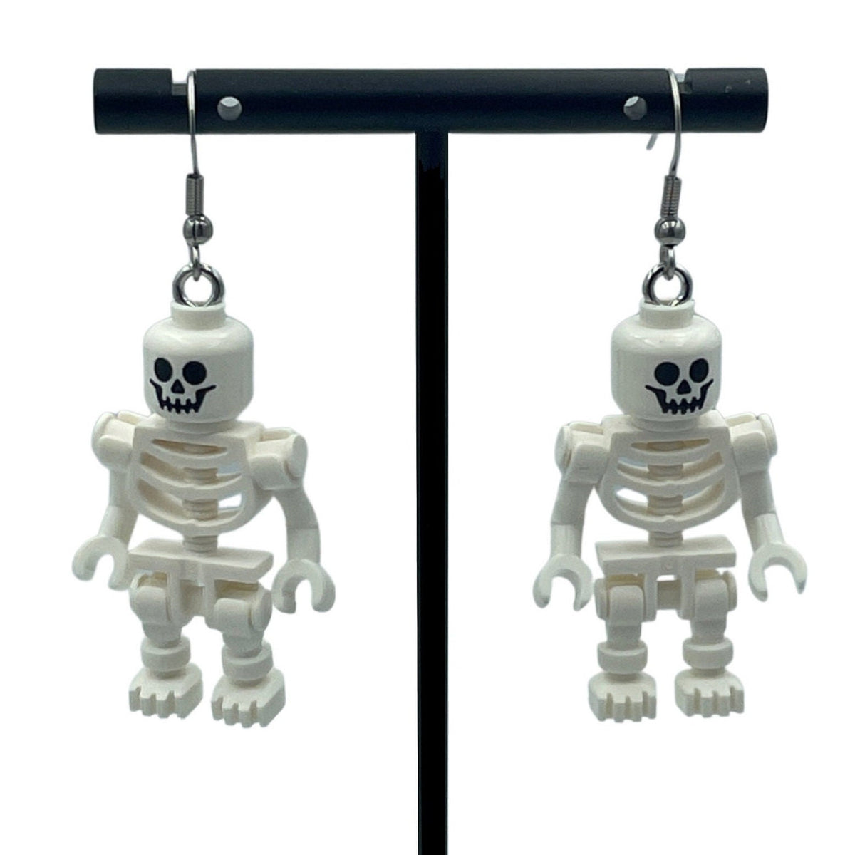Skeleton Earrings made with upcycled LEGO®