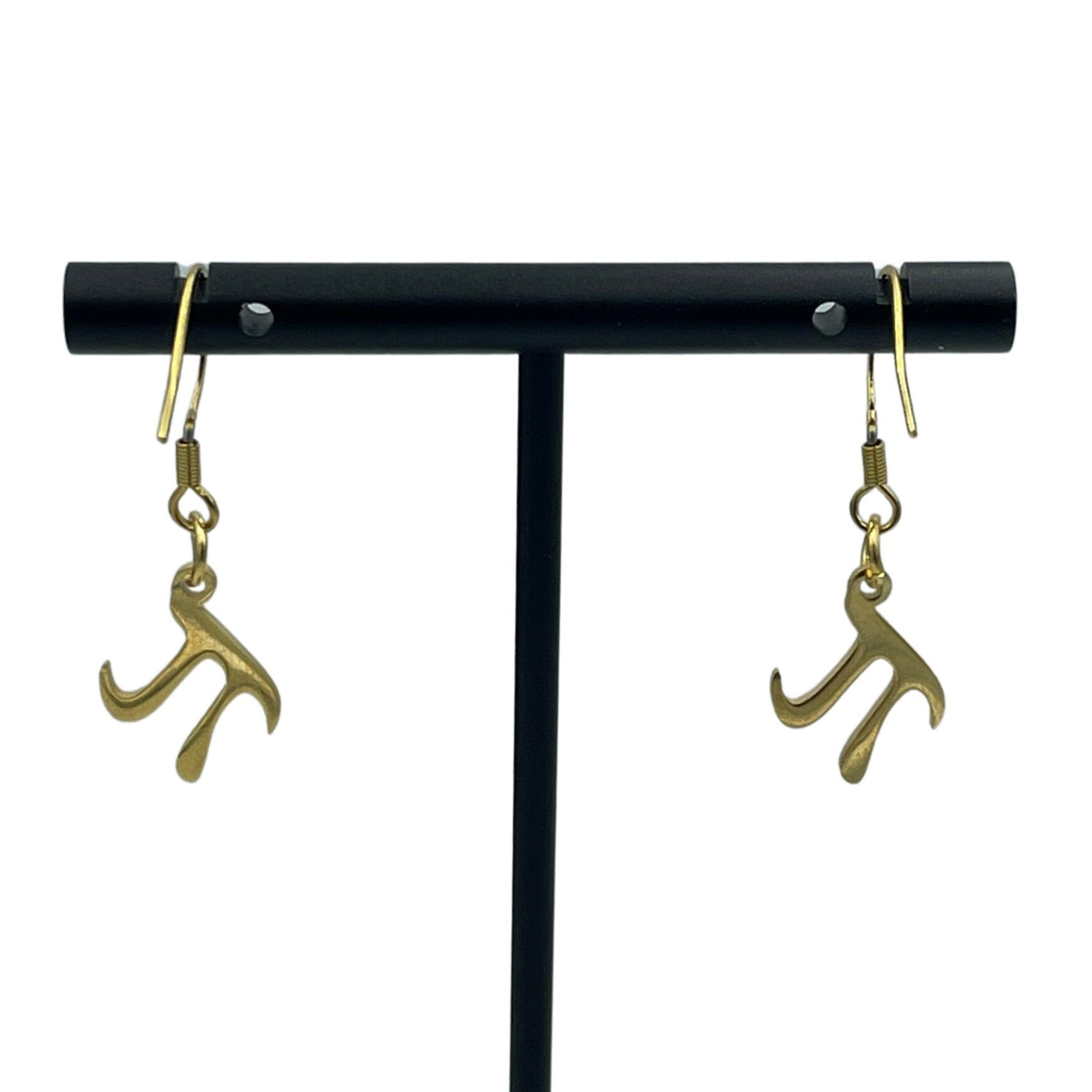Pi Minimalist tiny Gold Dangle Earrings