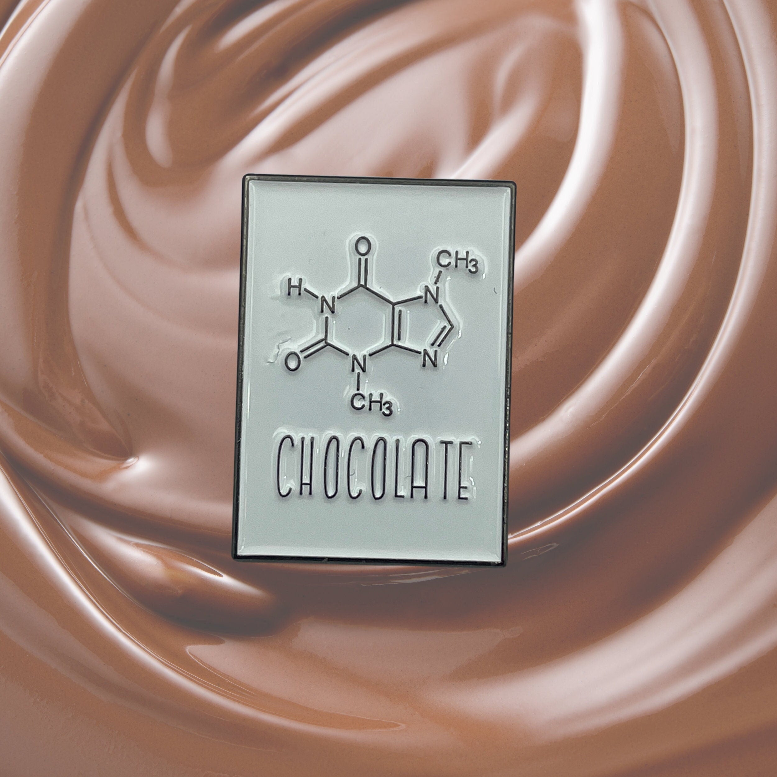 Chocolate Molecule Enamel Pin Badge