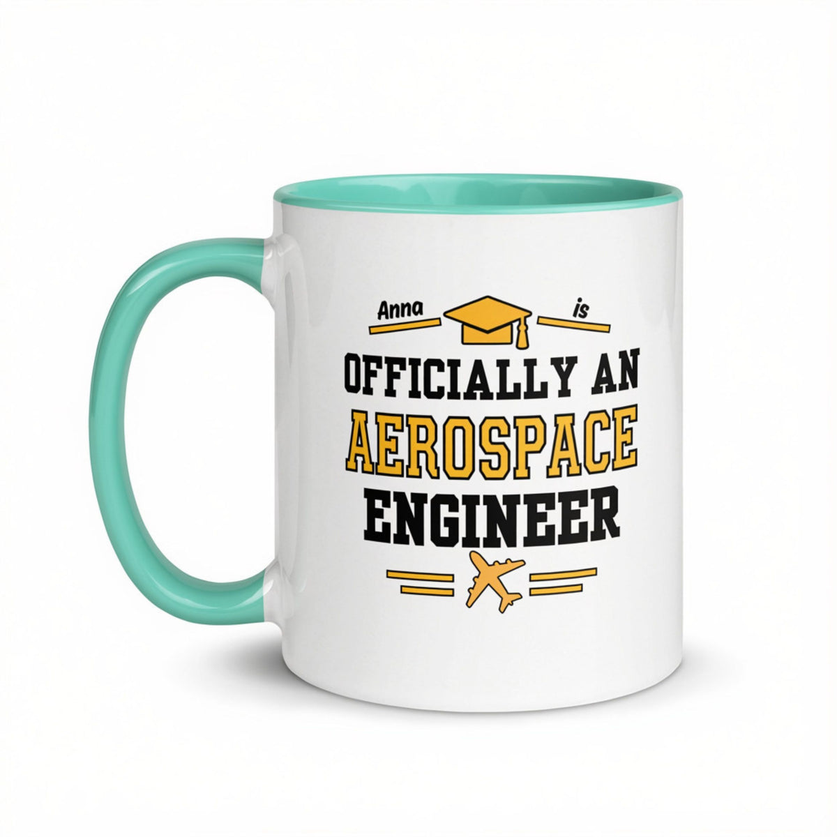 Personalised Aerospace Engineer Graduation Mug | Aerospace Engineering Graduate Gift Mint