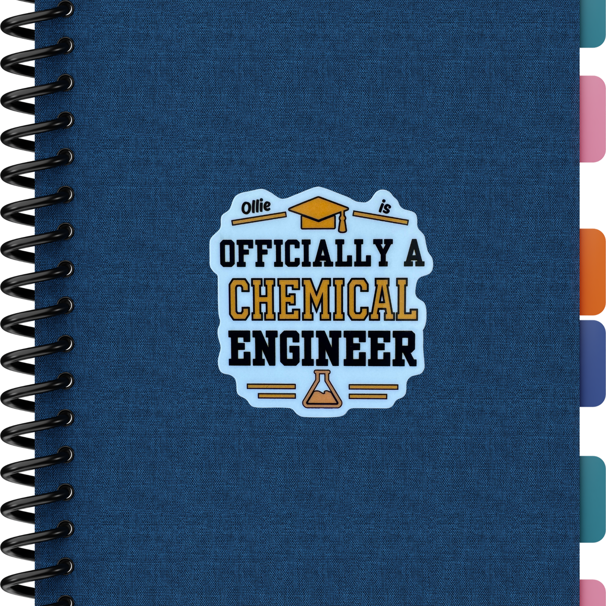 Personalised Officially a Chemical Engineer Graduation Sticker | Chemical Engineering Graduate Gift
