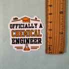 Personalised Officially a Chemical Engineer Graduation Sticker | Chemical Engineering Graduate Gift