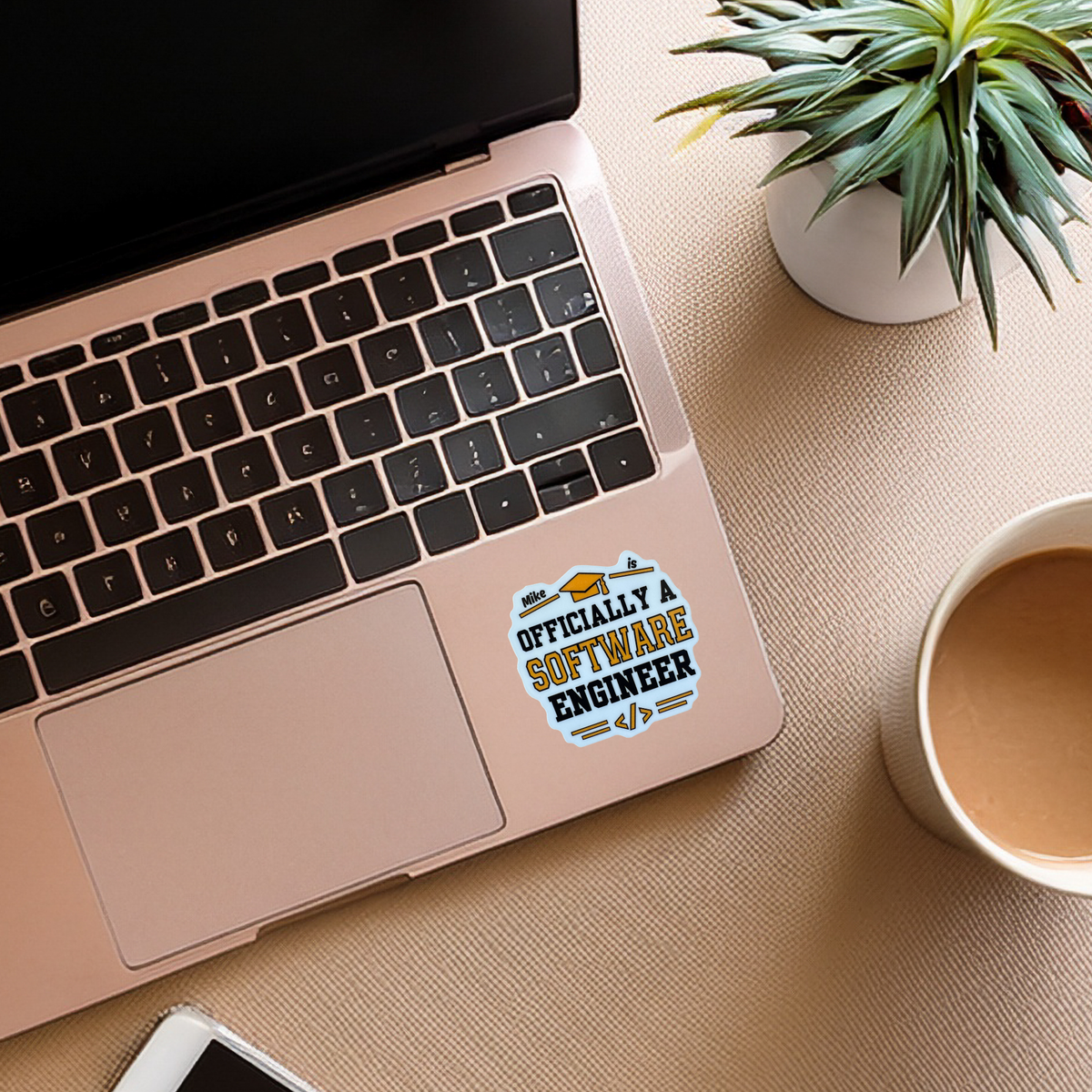 Personalised Officially a Software Engineer Graduation Sticker | Software Engineering Graduate Gift