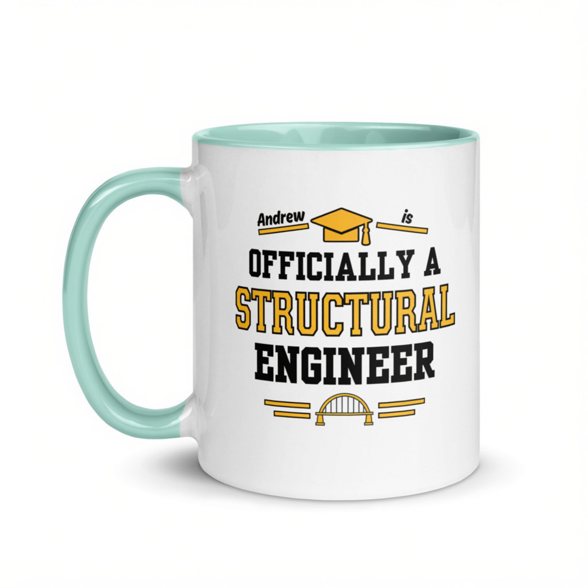 Personalised Structural Engineer Graduation Mug | Structural Engineering Graduate Gift Mint