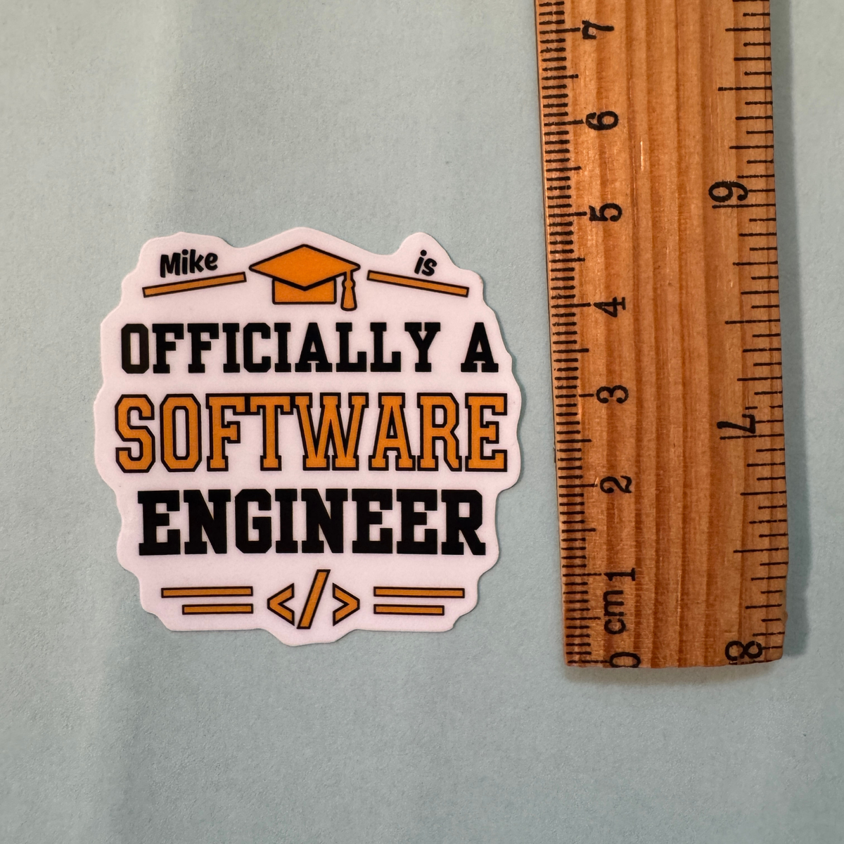 Personalised Officially a Software Engineer Graduation Sticker | Software Engineering Graduate Gift