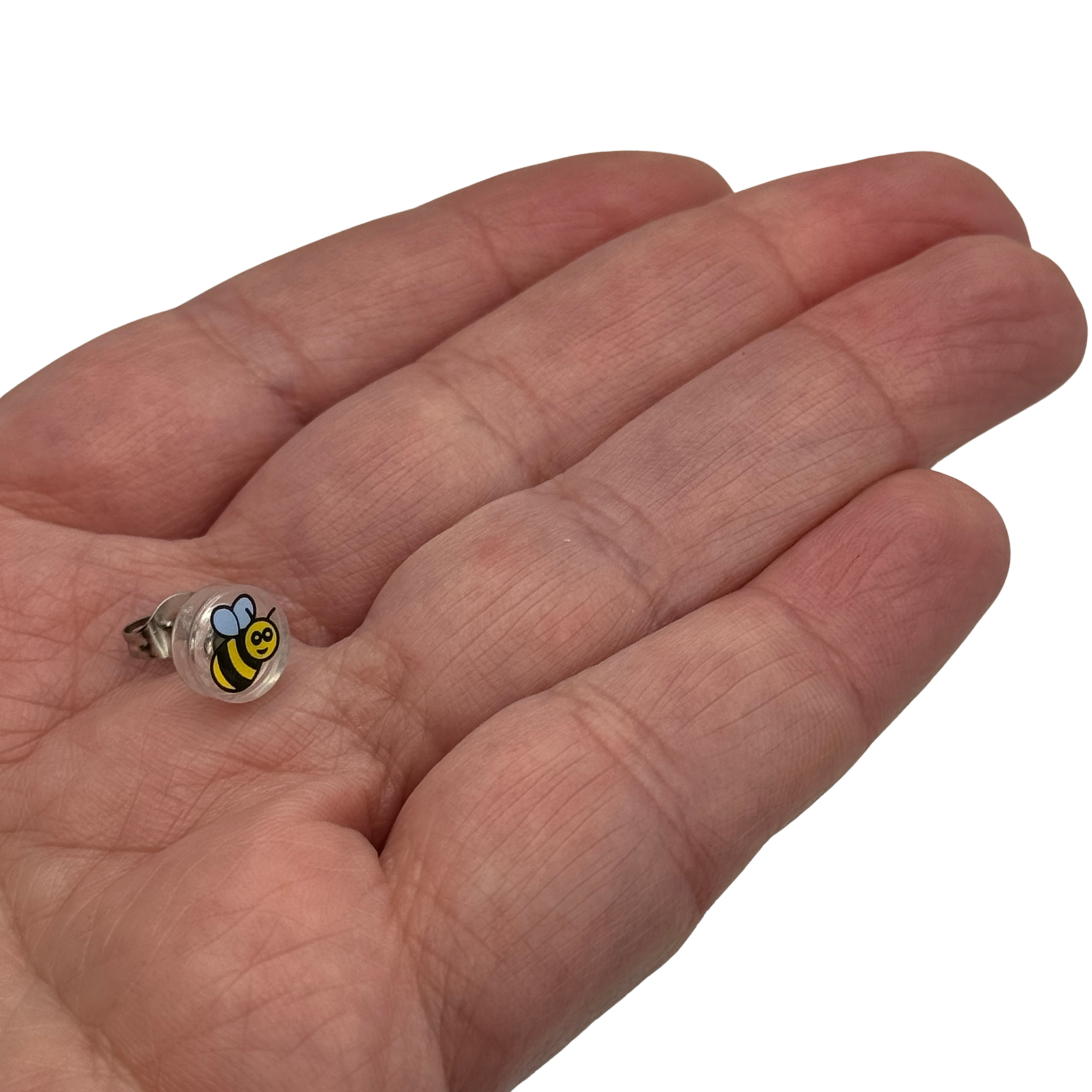 Bee Stud Earrings Made with upcycled LEGO®