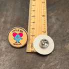 Little Ms Maths Pin. Women and Girls in Science, Tech, Engineering, Maths. STEM Inspiration Badges.