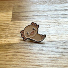 Adorable Kawaii Axolotl Happy Pink Enamel Pin Badge