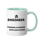 Join the Civil Engineering Club - Funny Engineer Mug with Colour Handle Mint
