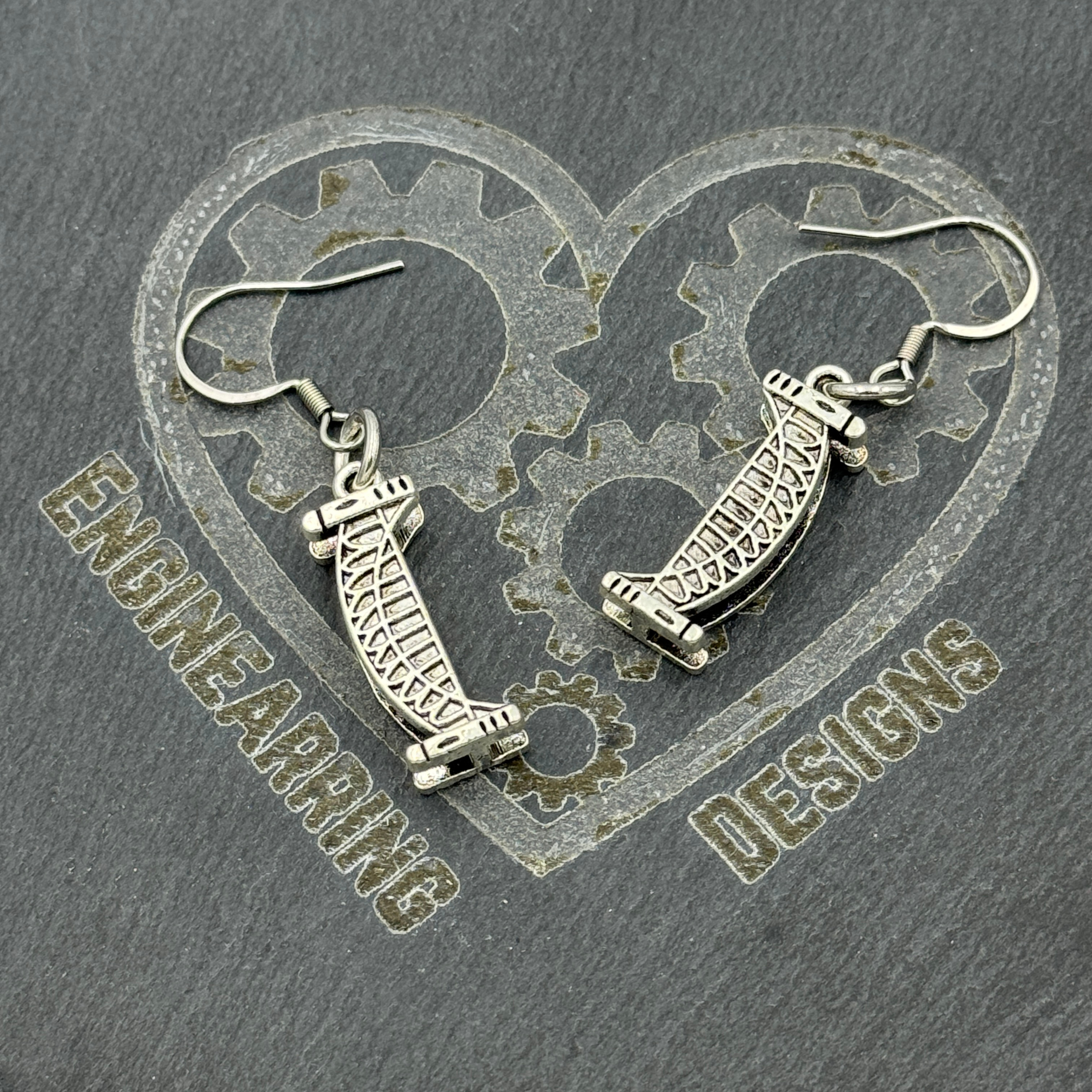 Bridge Engineer Earrings. Women in Civil or Structural Engineering Gift