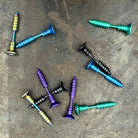 Colourful Novelty Screw Earrings. Great for Engineers, Builders and Avid DIYers Blue