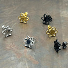 Atom Minimalist Geometric Stud Earrings. Gold, Silver or Black Silver