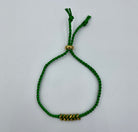 Brass Hex Nut Hardware Friendship Bracelet in a variety of Colours Green