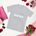 KISS Periodic Table Elements with mini hearts T-shirt. Geeky Valentine Gift. Sport Grey