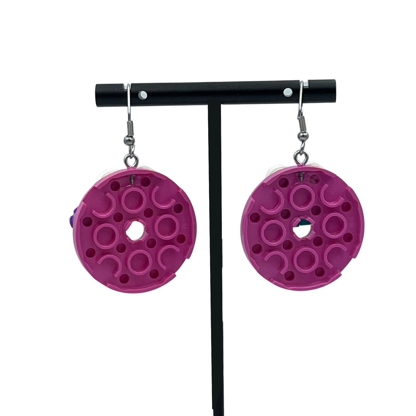 Valentine Perfect Couple Round Earrings made with upcycled LEGO®